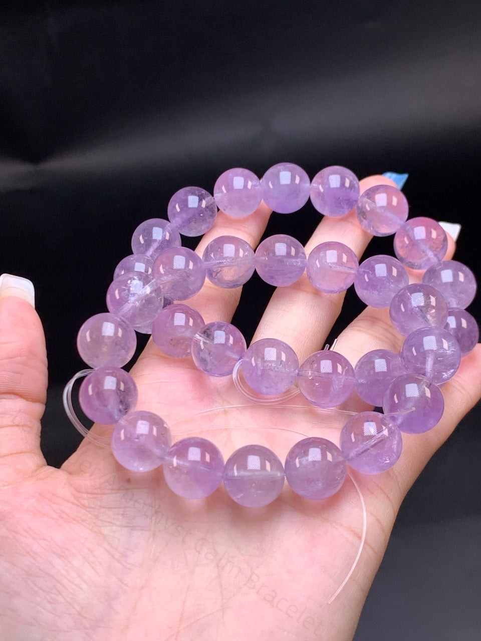 Lavender Amethyst Calm Bracelet Geologically Calming Stone for Focus & Sleep Balance