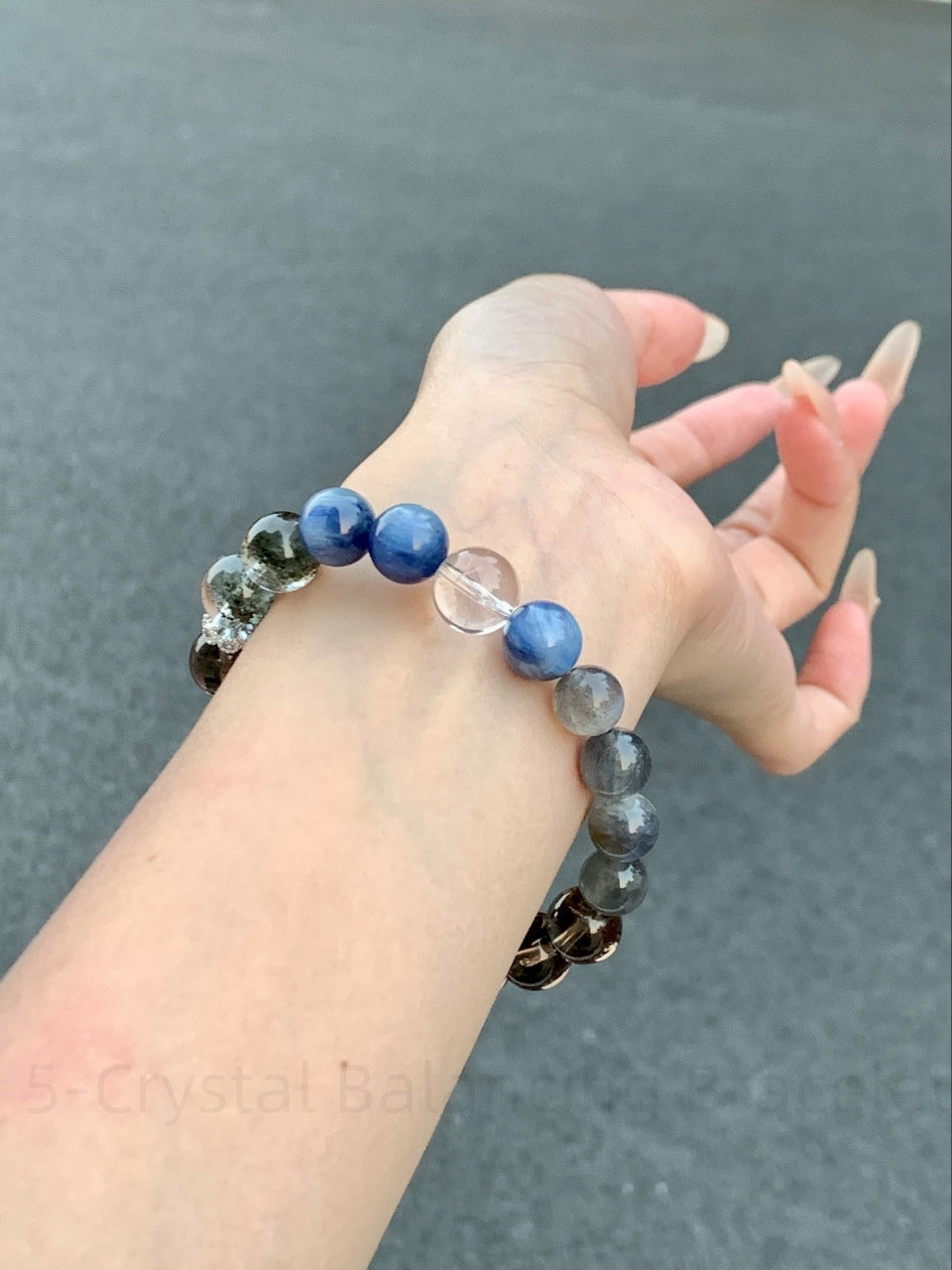 5-Crystal Balancing Bracelet for Focus & Manifestation | Energy-Boosting Chakra Stone Jewelry