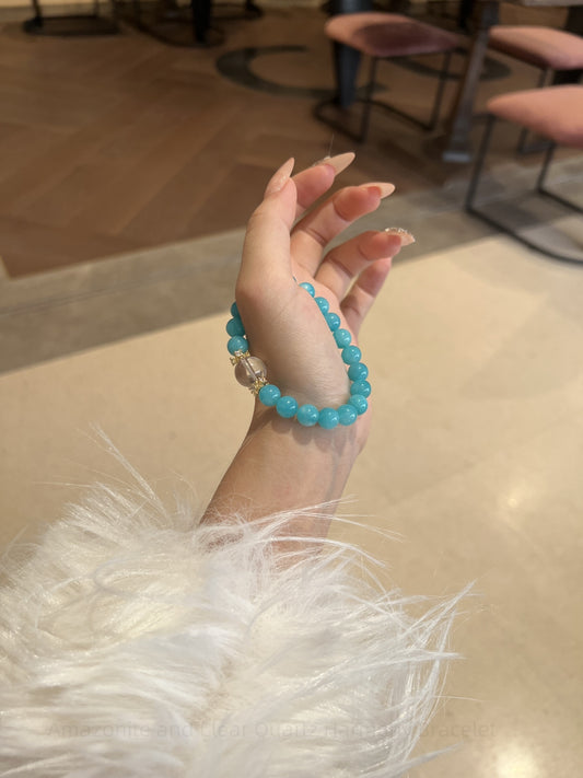 Amazonite and Clear Quartz Harmony Bracelet: Cultivate Balance, Courage, and Spiritual Clarity for Everyday Empowerment