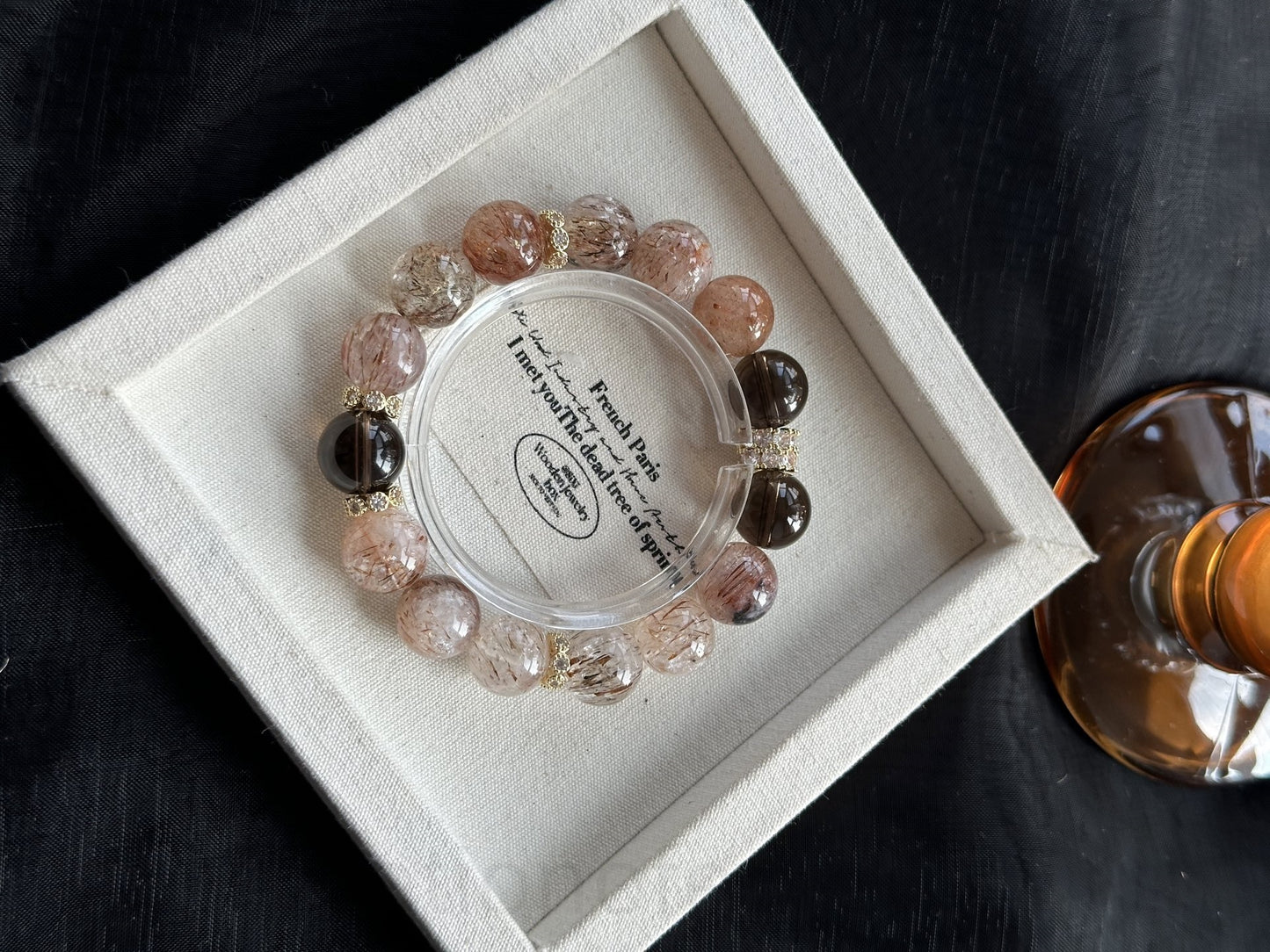 Black Gold Super Seven & Smoky Quartz Bracelet for Prosperity, Focus & Energy Balance - Natural Crystal Jewelry for Spiritual Growth