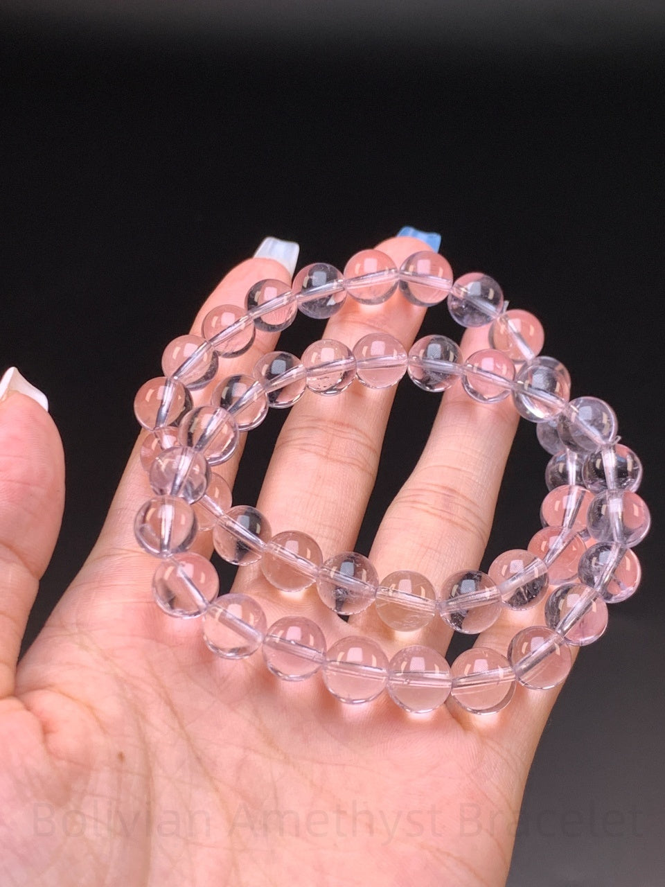 Bolivian Amethyst Bracelet - Energy Cleansing & Intuition Crystal | Handmade for Emotional Balance, Clarity & Restful Sleep