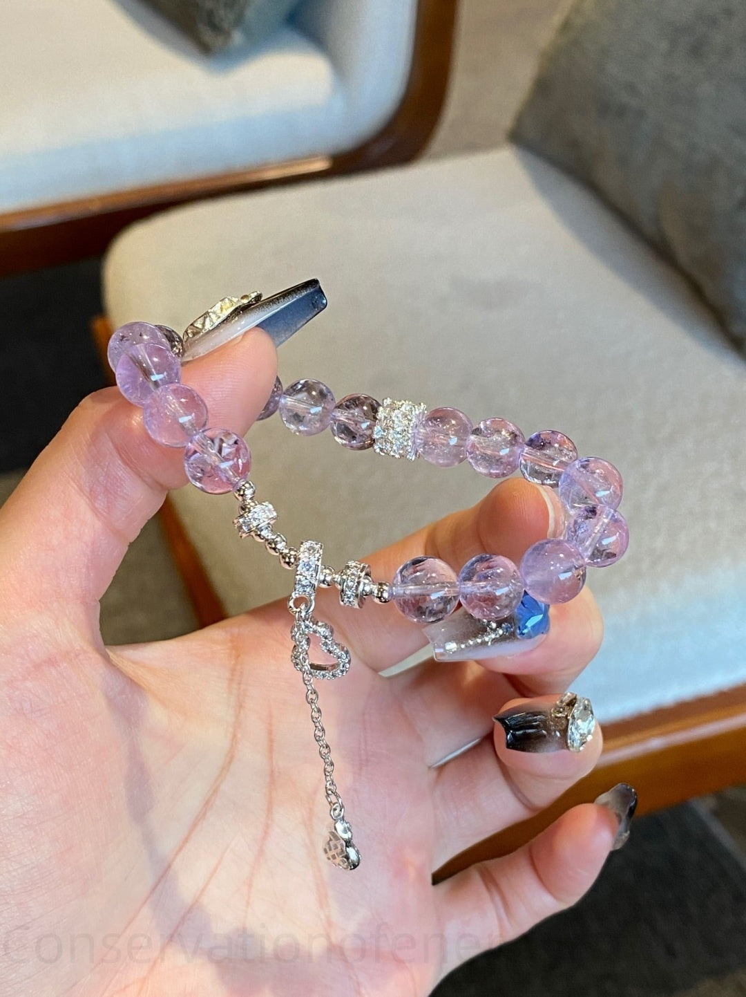 Bolivian Purple Aze Crystal Bracelet for Energy Balance & Spiritual Awakening | Natural Stone Jewelry, Intuition & Focus Enhancer