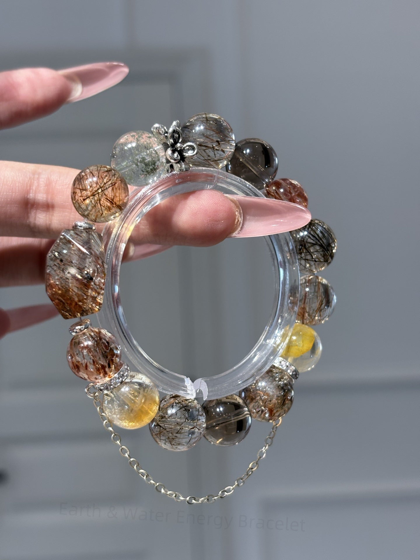 Earth & Water Energy Bracelet - Strategic Resilience & Wealth Flow, Chakra-Balanced Crystal Jewelry for Executives