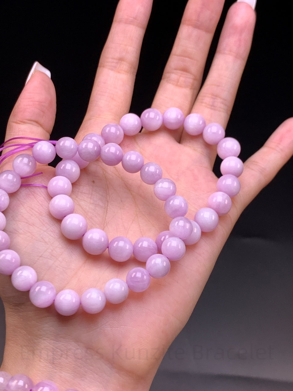 Empress Kunzite Bracelet - Crown Chakra Crystal for Creativity & Love | Handmade Lithium Quartz Jewelry for Spiritual Growth & Confidence