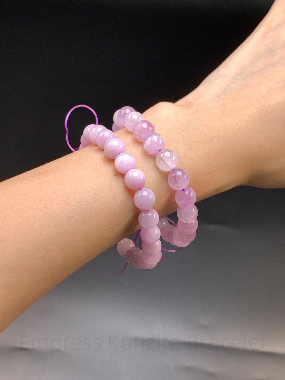 Empress Kunzite Bracelet - Crown Chakra Crystal for Creativity & Love | Handmade Lithium Quartz Jewelry for Spiritual Growth & Confidence