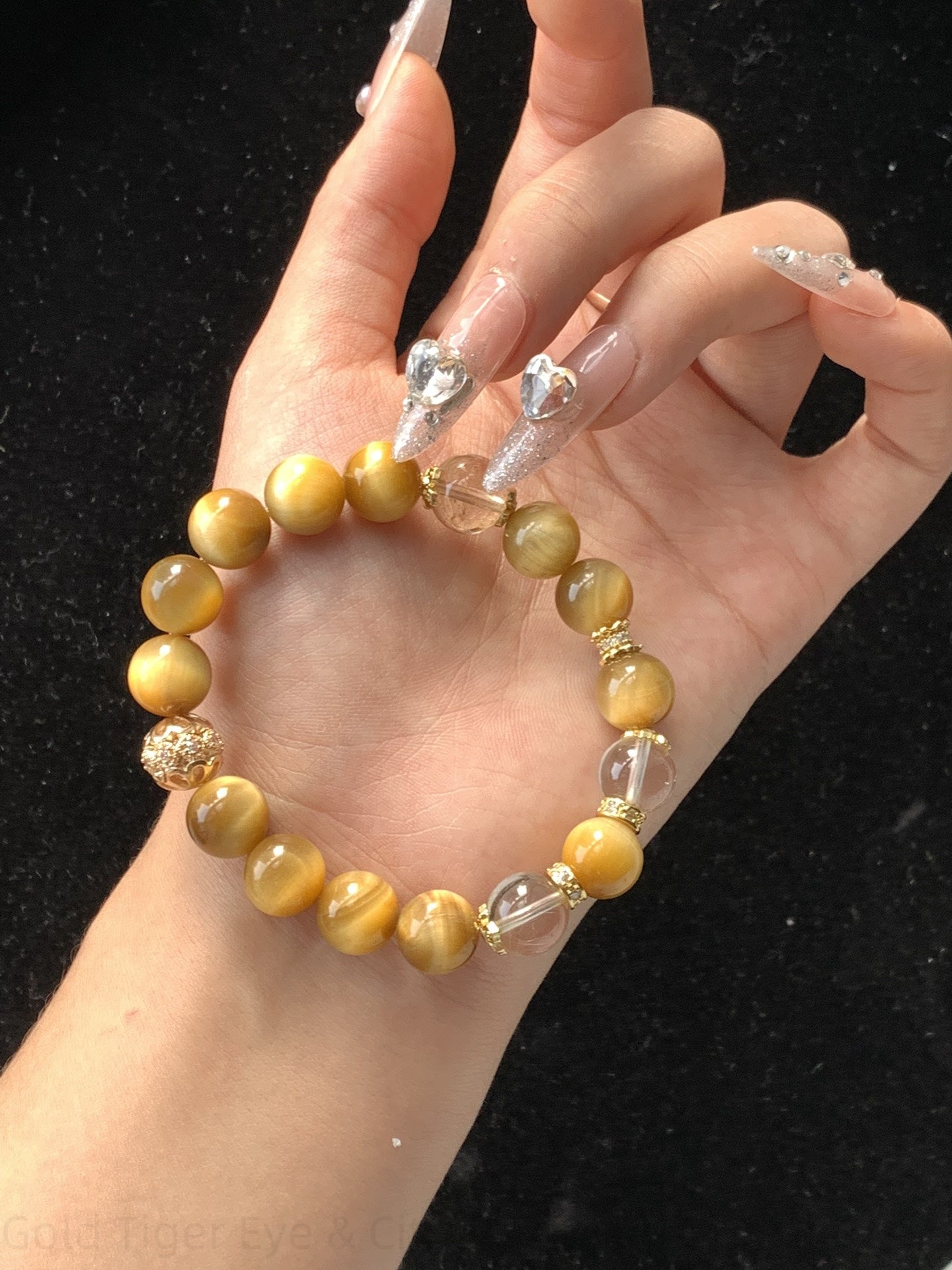 Gold Tiger Eye & Citrine Crystal Bracelet for Wealth, Confidence & Positive Energy - Natural Healing Stone Jewelry for Balance & Harmony