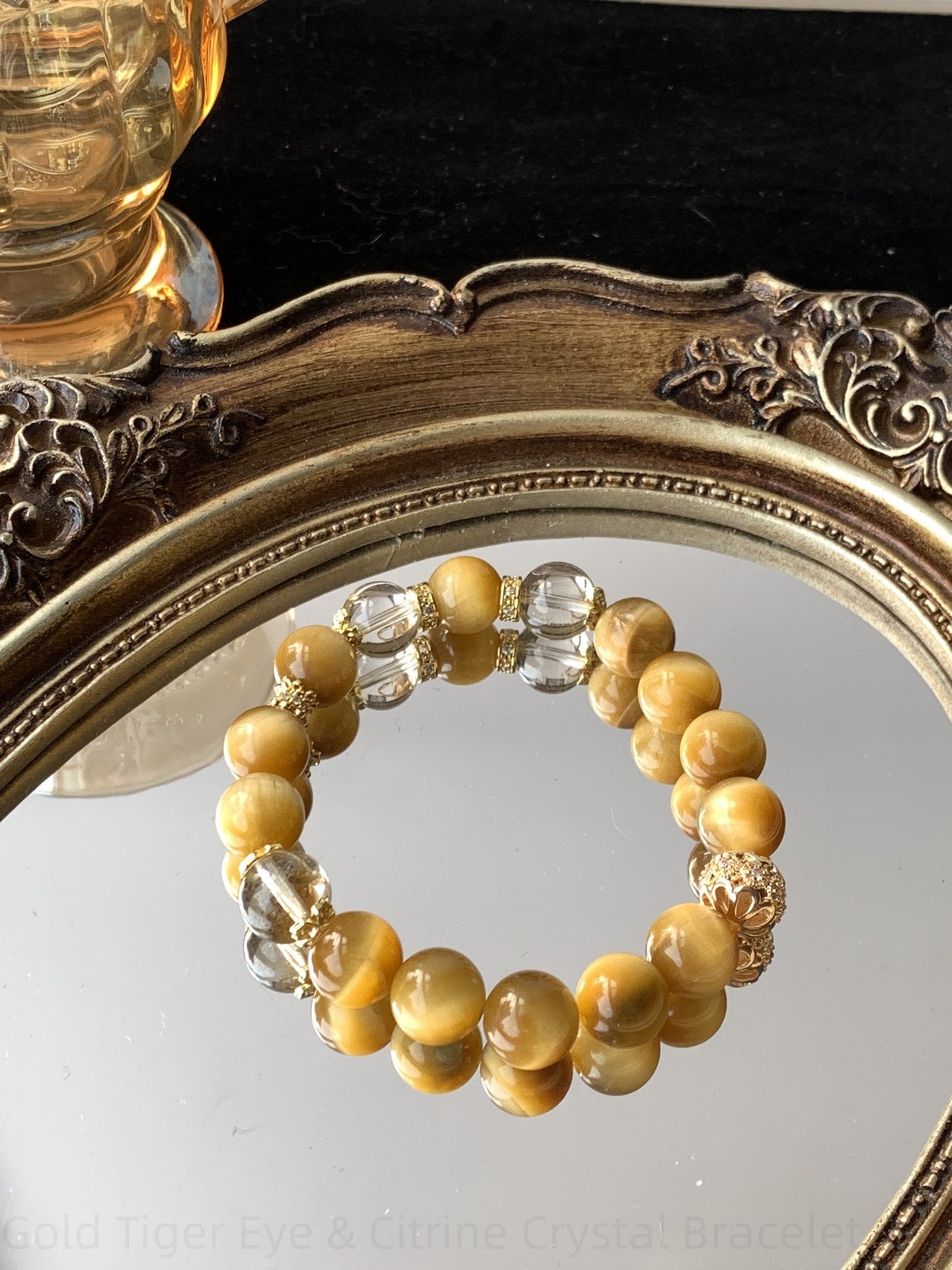 Gold Tiger Eye & Citrine Crystal Bracelet for Wealth, Confidence & Positive Energy - Natural Healing Stone Jewelry for Balance & Harmony