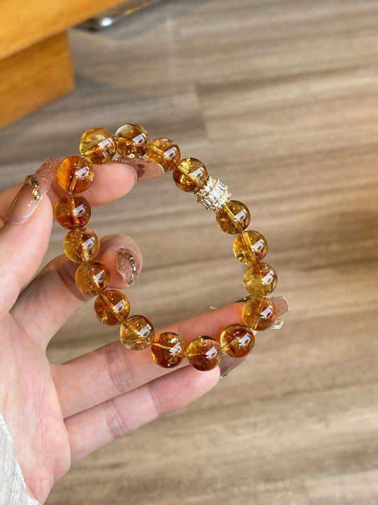 Golden Citrine Tower Bracelet for Wealth & Confidence - Energy Balancing Crystal Jewelry with Natural Gemstones - Positive Vibes Handmade Accessories