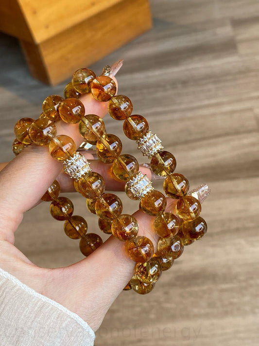Golden Citrine Tower Bracelet for Wealth & Confidence - Energy Balancing Crystal Jewelry with Natural Gemstones - Positive Vibes Handmade Accessories