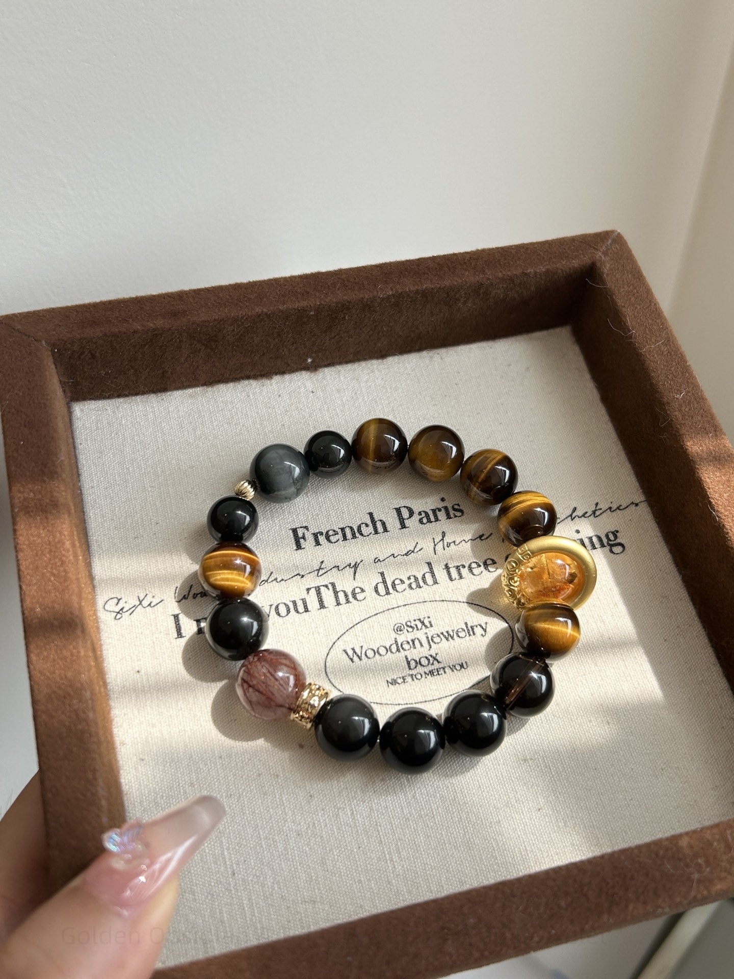 Golden Obsidian & Tiger Eye Power Trio Bracelet - Grounding Protection, Courage & Abundance Energy