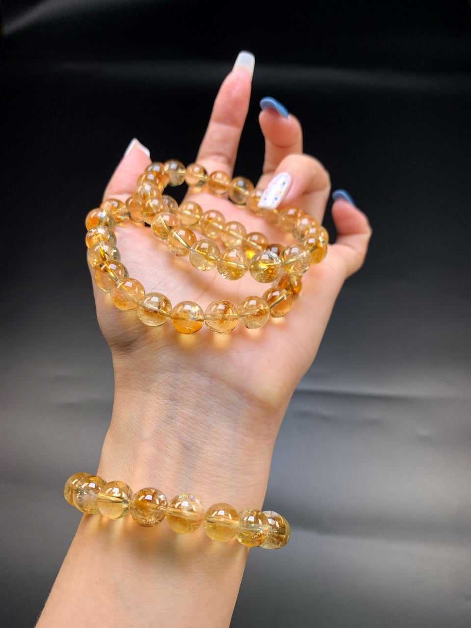 Golden Pyramid Quartz Bracelet - Wealth Energy & Abundance Crystal | Handmade for Success, Motivation & Positive Flow
