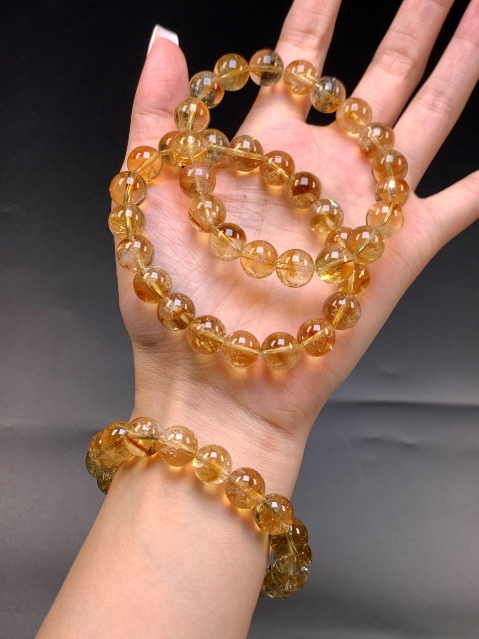 Golden Pyramid Quartz Bracelet - Wealth Energy & Abundance Crystal | Handmade for Success, Motivation & Positive Flow