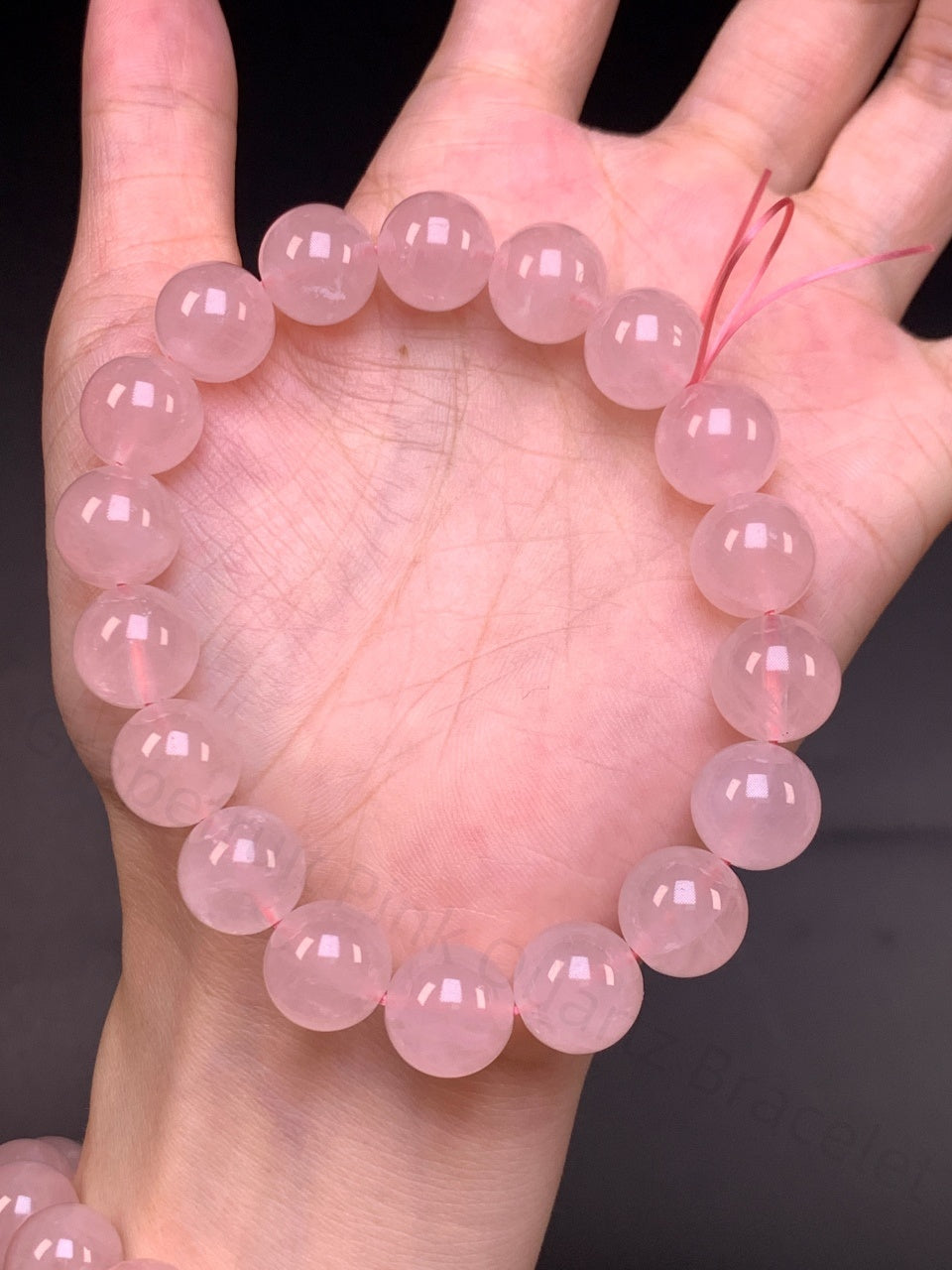 Grapefruit Pink Quartz Bracelet - Heart Chakra Crystal for Love & Harmony | Handmade Rose Quartz Jewelry for Self-Love & Emotional Healing