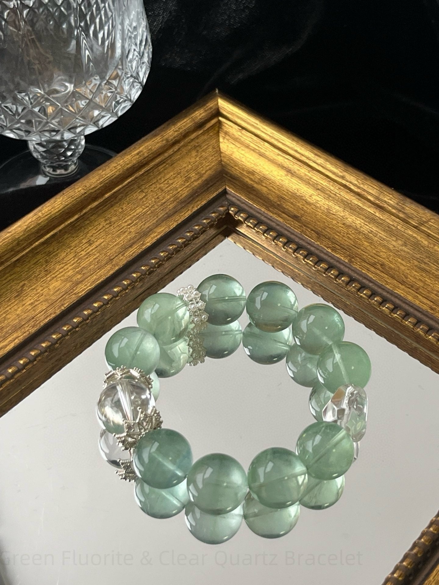Green Fluorite & Clear Quartz Bracelet for Harmony, Creativity & Spiritual Balance - Natural Healing Energy Bracelet Chakra Jewelry