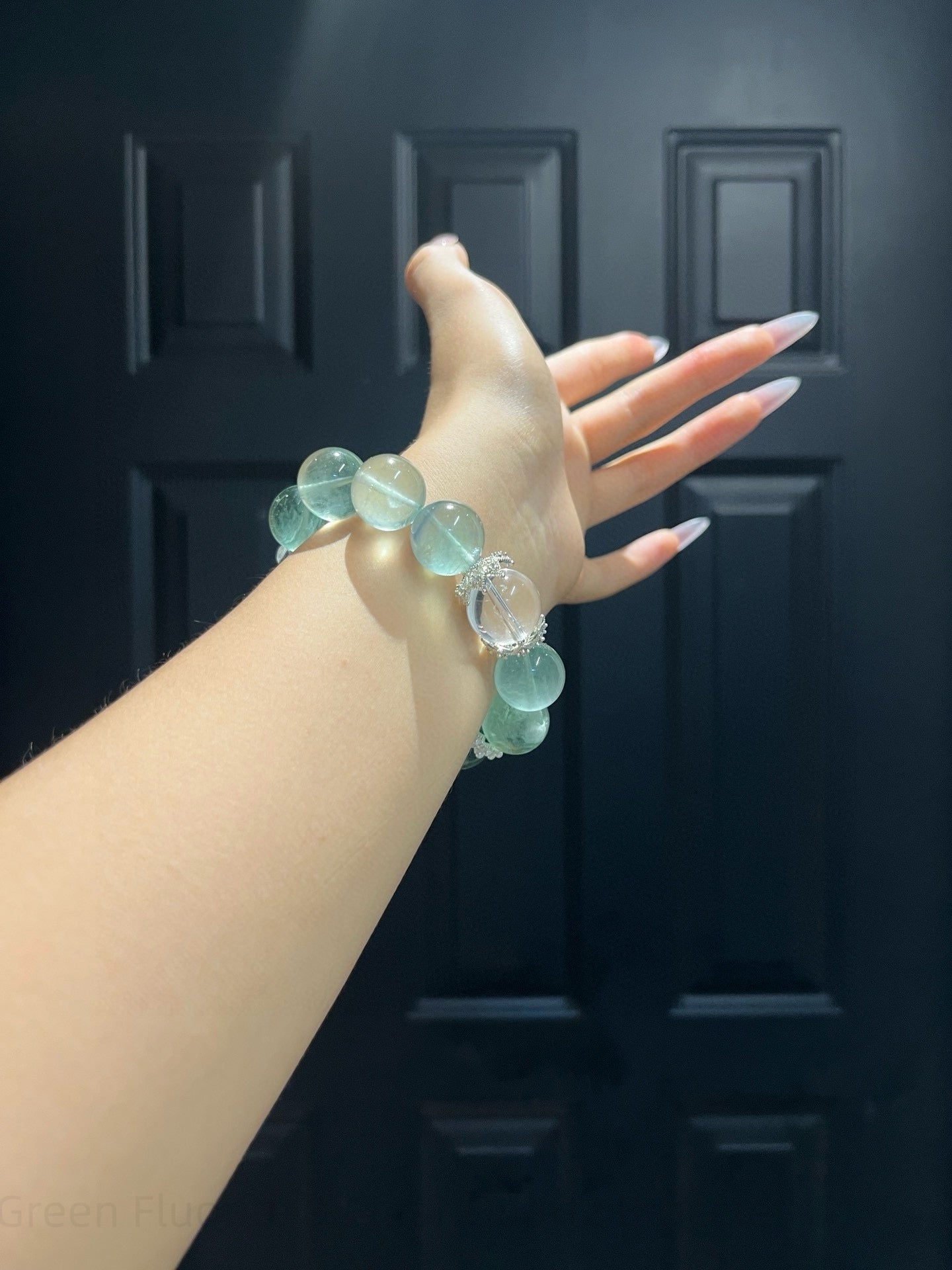 Green Fluorite & Clear Quartz Bracelet for Harmony, Creativity & Spiritual Balance - Natural Healing Energy Bracelet Chakra Jewelry