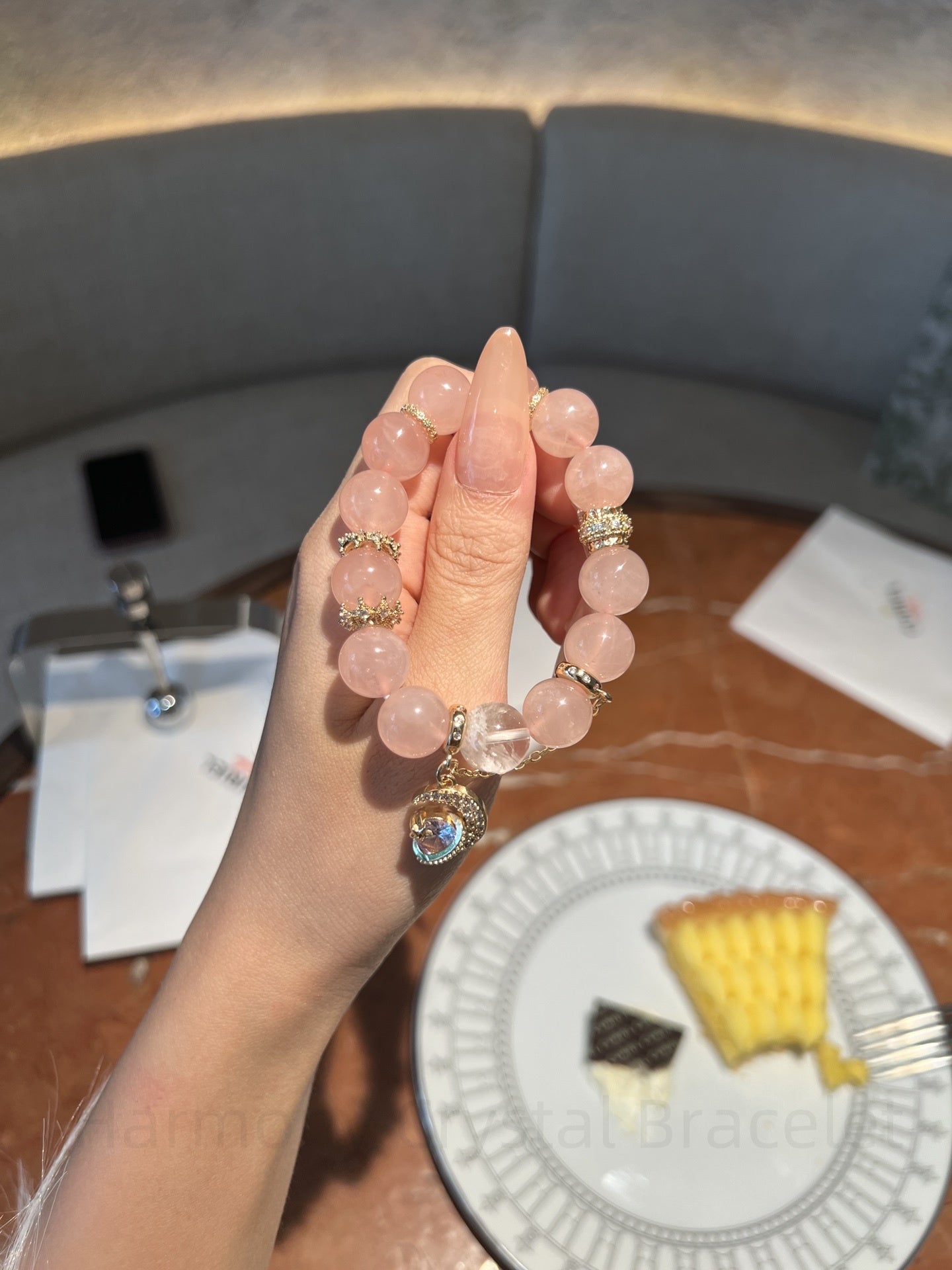 Harmony Crystal Bracelet: Rose Quartz & Snowflake Obsidian for Love, Wisdom, and Abundance