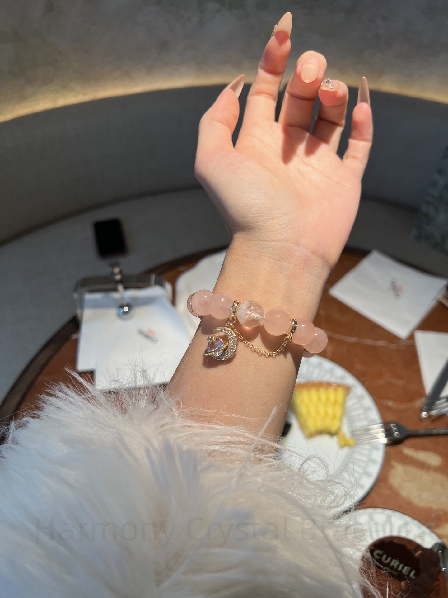Harmony Crystal Bracelet: Rose Quartz & Snowflake Obsidian for Love, Wisdom, and Abundance
