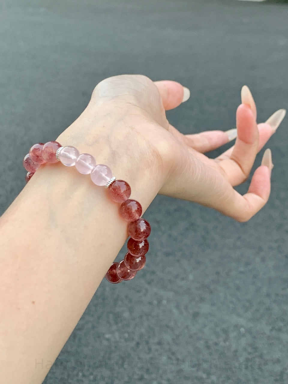 Harmony Energy Crystal Bracelet - Rose Quartz & Strawberry Quartz for Love, Wisdom & Abundance | Handcrafted Positive Energy Jewelry
