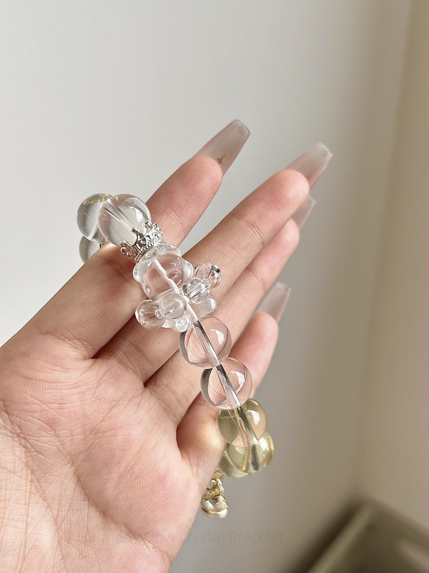 Harmony Flow Crystal Bracelet: Lemon Quartz, Aquamarine, Yellow Phantom & Clear Quartz for Abundance, Communication & Personal Power