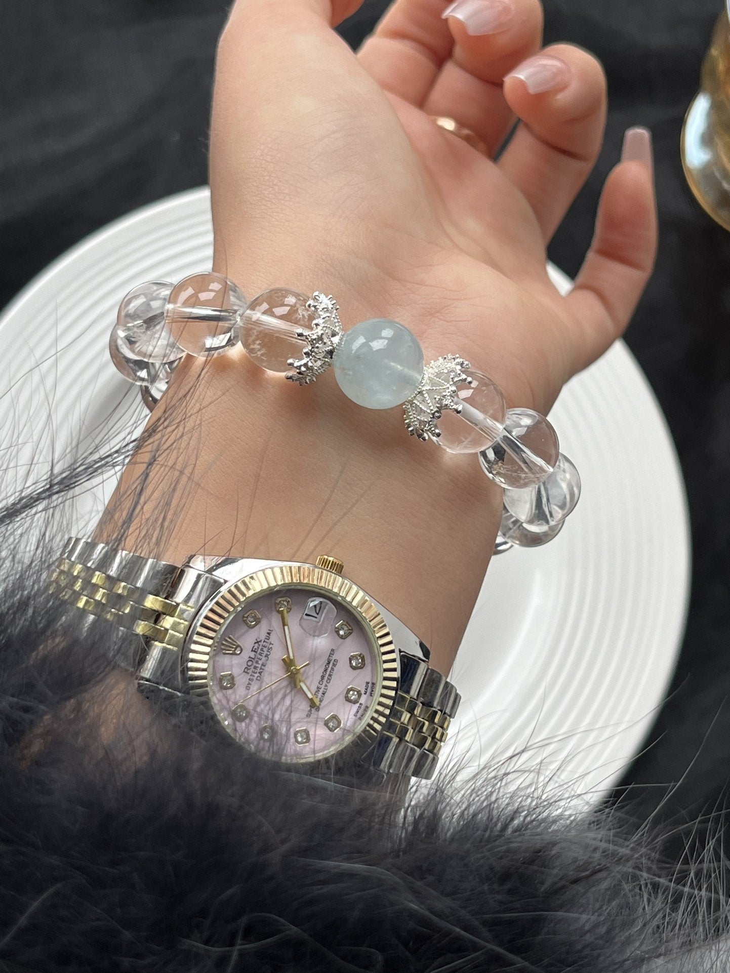 Harmony & Courage Crystal Bracelet - Double Stone Energy for Clarity, Protection & Positive Vibes - Handcrafted Spiritual Jewelry
