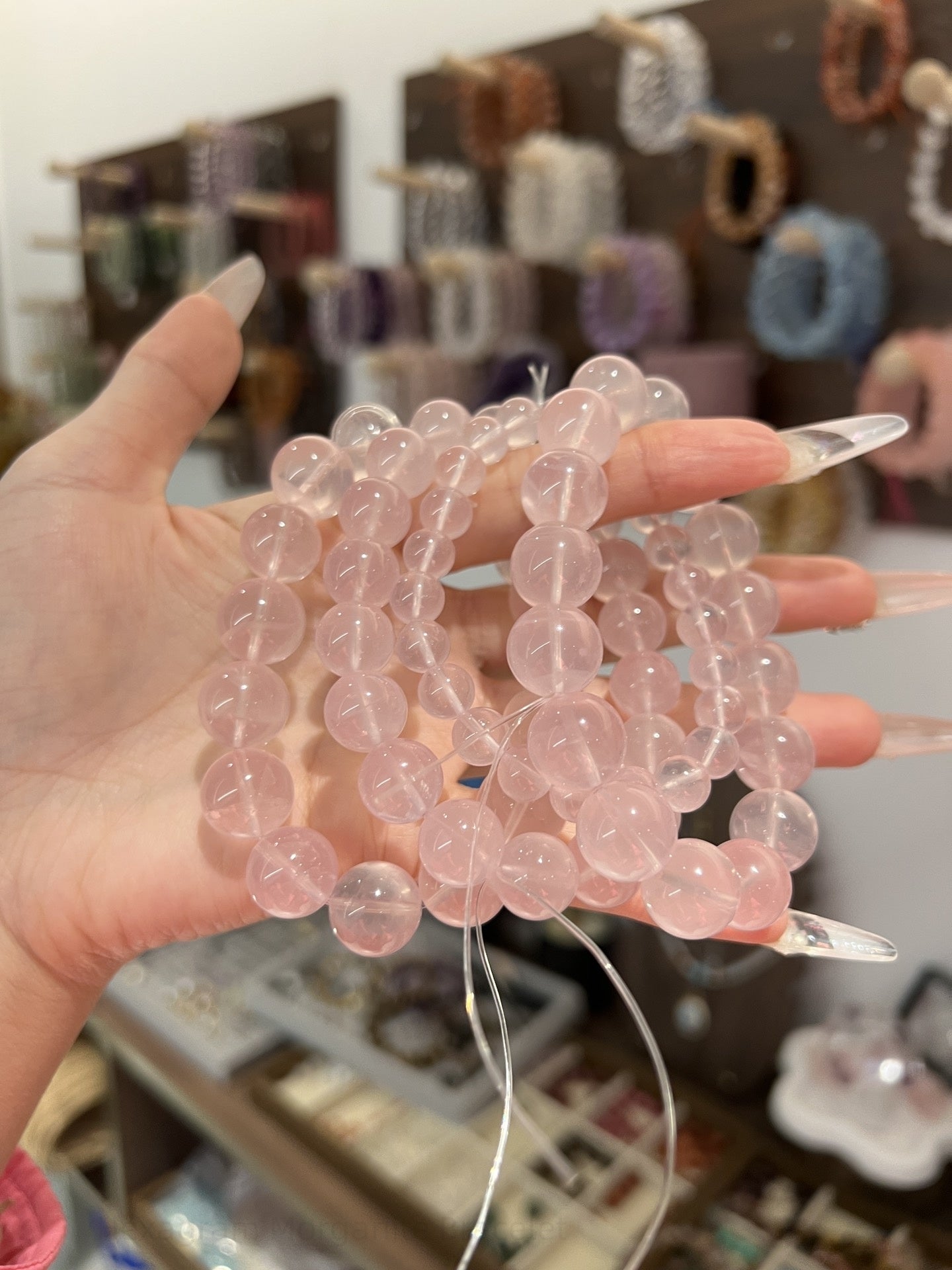 Hexagram Morganite Bracelet - Sacred Geometry Love Stone | Handmade Crystal Jewelry for Heart Healing & Social Harmony