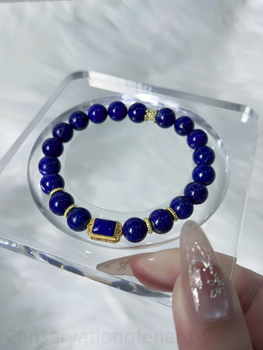 Lapis Lazuli Crystal Bracelet for Spiritual Awakening & Intuition - Genuine Energy Jewelry for Meditation & Clarity