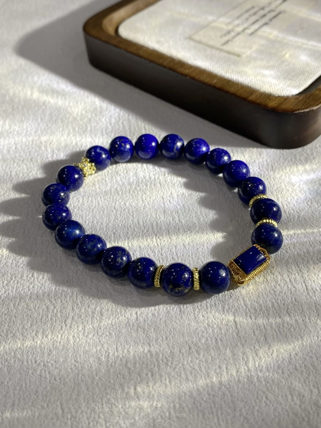 Lapis Lazuli Crystal Bracelet for Spiritual Awakening & Intuition - Genuine Energy Jewelry for Meditation & Clarity