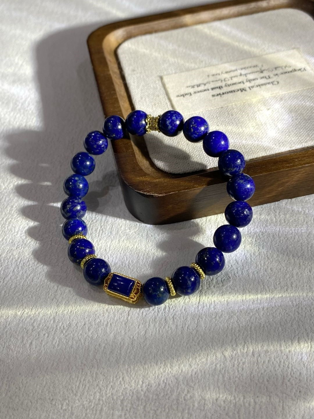 Lapis Lazuli Crystal Bracelet for Spiritual Awakening & Intuition - Genuine Energy Jewelry for Meditation & Clarity