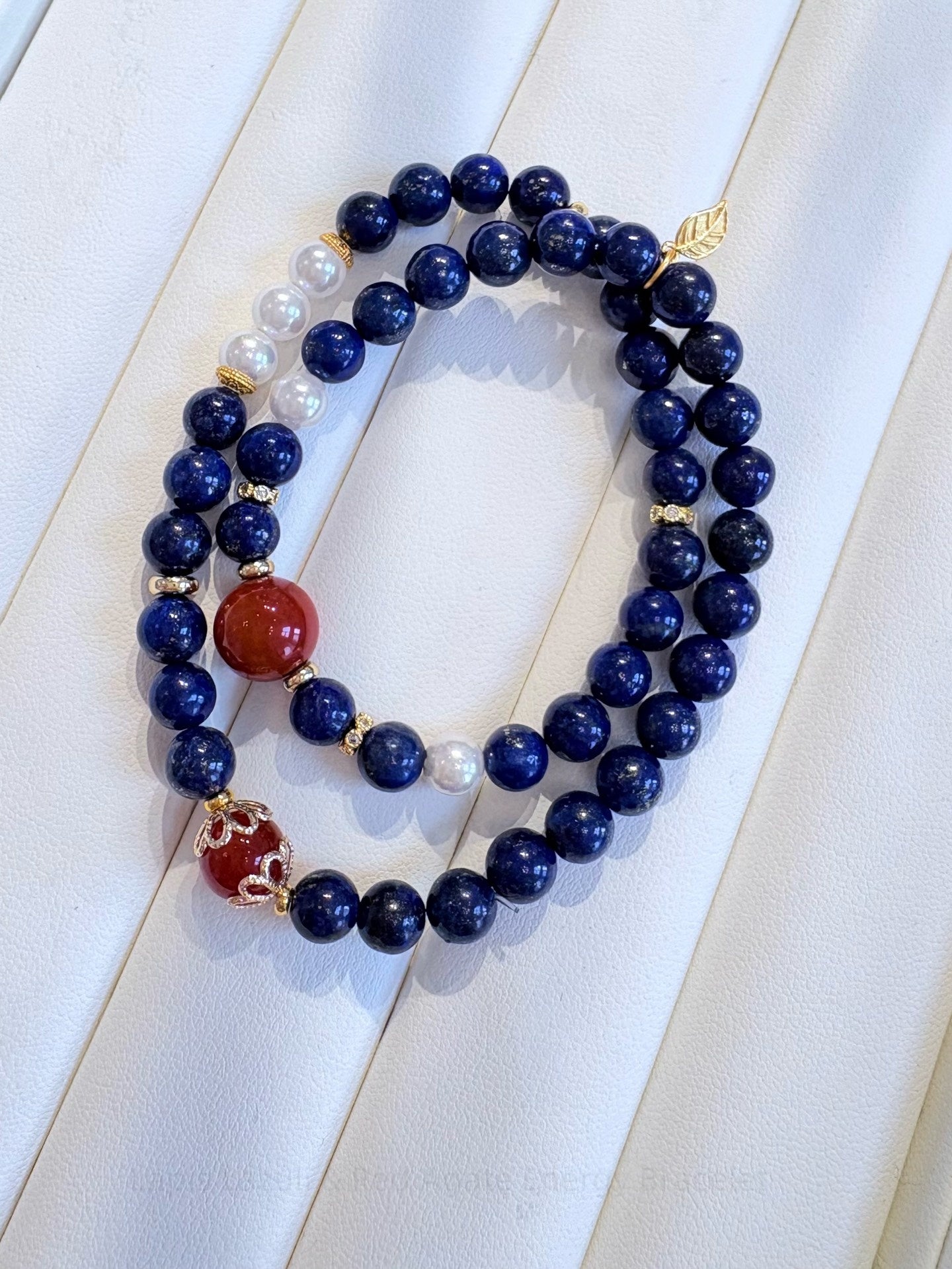 Lapis Lazuli & Red Agate Energy Bracelet for Spiritual Balance, Inner Strength & Positive Vibes | Chakra Jewelry Gift
