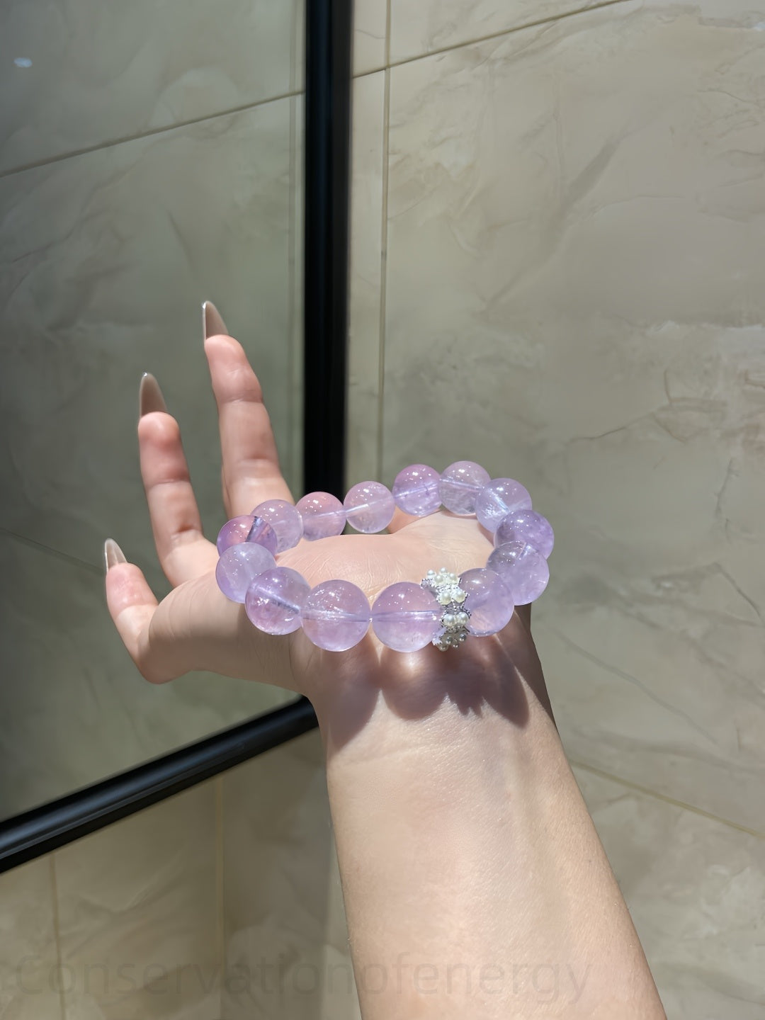 Lavender Amethyst Crystal Bracelet for Spiritual Awakening & Emotional Balance | Energy Cleansing Jewelry Gift for Women Men