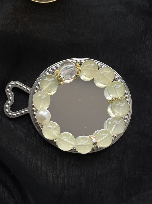 Lemon Quartz & Clear Crystal Energy Bracelet for Wealth, Clarity & Balance | Handmade Spiritual Jewelry