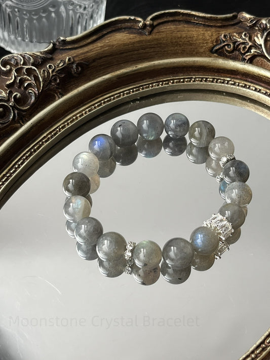 Moonstone Crystal Bracelet for Love, Inner Peace & Spiritual Growth – Premium Healing Energy Gemstone Jewelry for Women