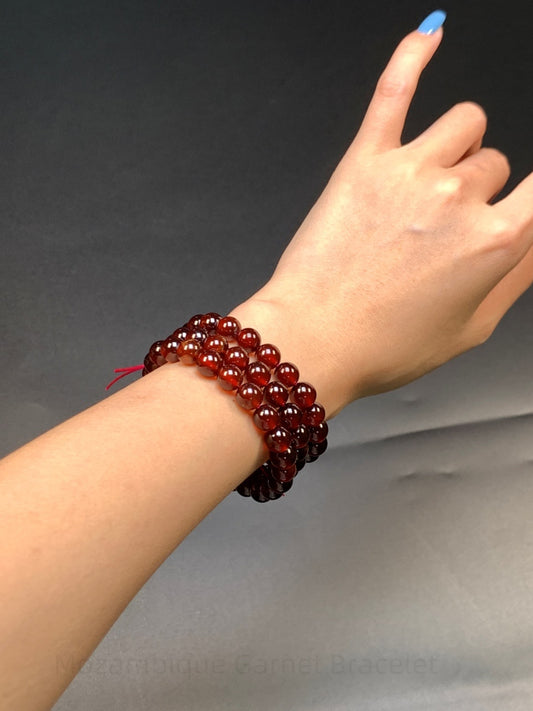 Mozambique Garnet Bracelet - Stone of Passion & Purpose | Handcrafted Crystal Jewelry for Love, Vitality & Success