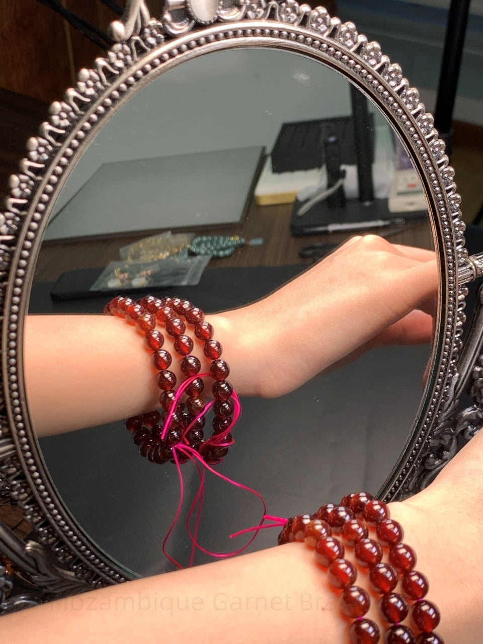 Mozambique Garnet Bracelet - Stone of Passion & Purpose | Handcrafted Crystal Jewelry for Love, Vitality & Success