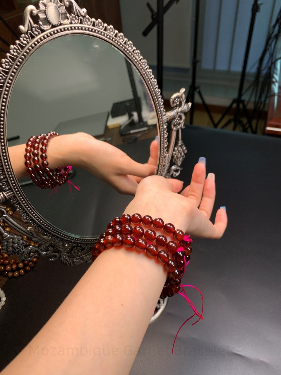 Mozambique Garnet Bracelet - Stone of Passion & Purpose | Handcrafted Crystal Jewelry for Love, Vitality & Success
