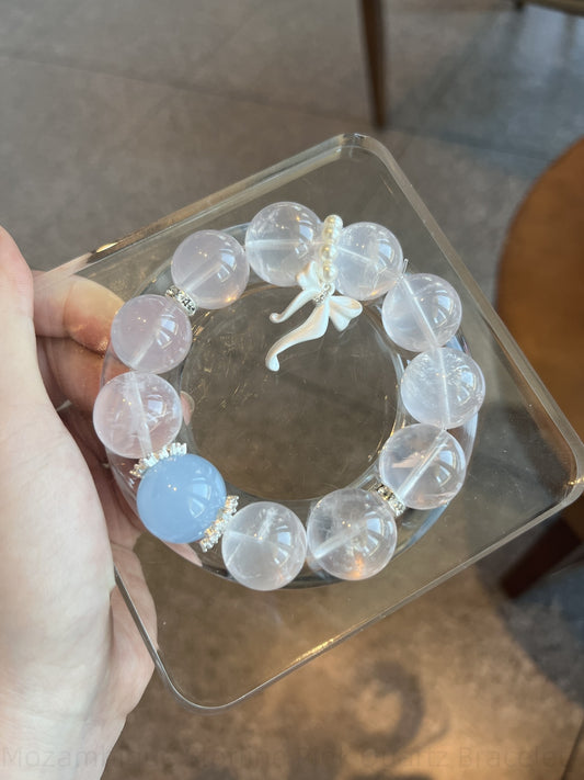 Mozambique Starline Pink Quartz Bracelet for Love, Harmony & Personal Magnetism - Natural Crystal Energy Jewelry