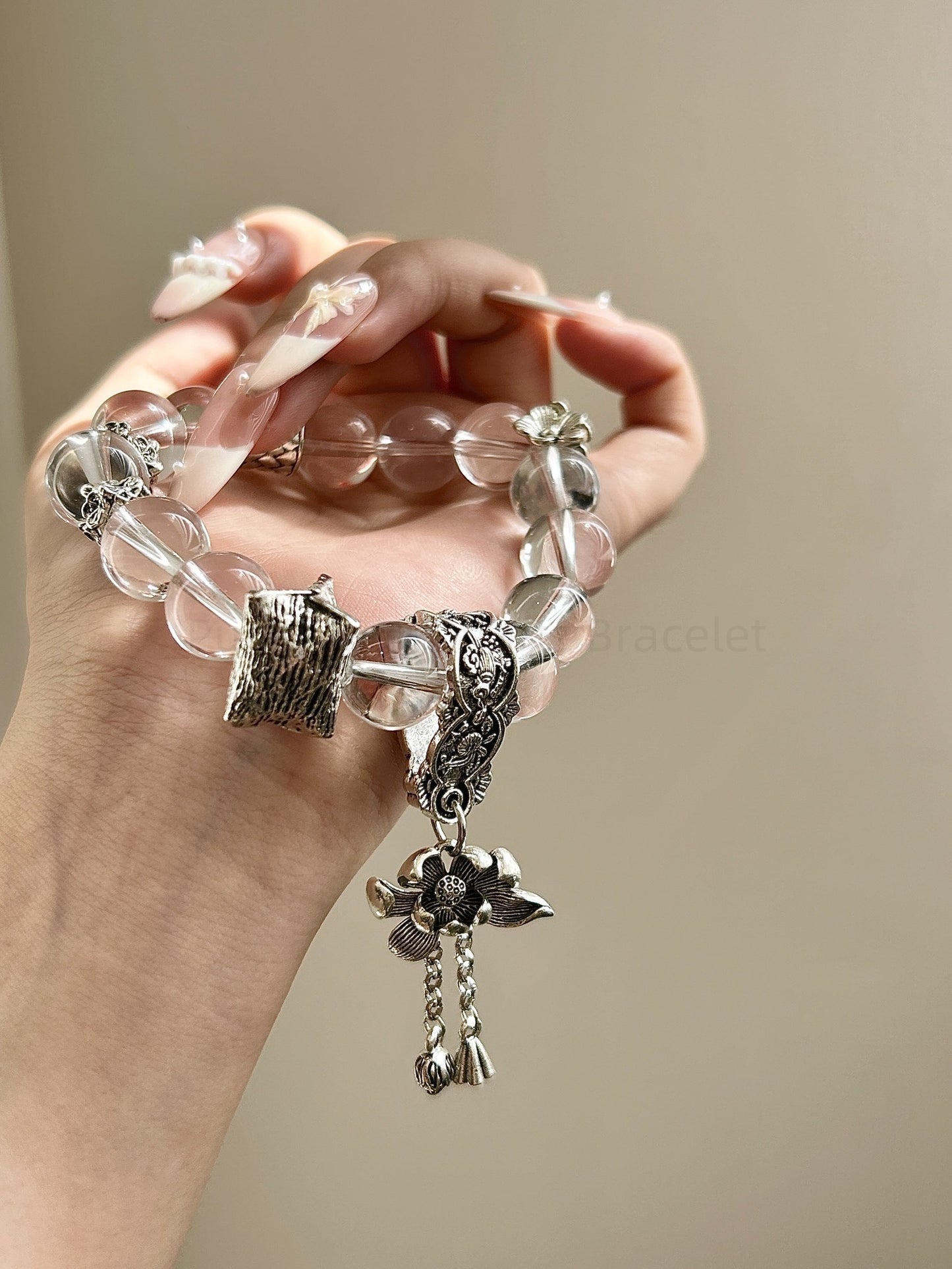 Pure Clear Quartz Bracelet - Energy Cleansing & Productivity Crystal | Handmade for Focus, Emotional Balance & Good Fortune