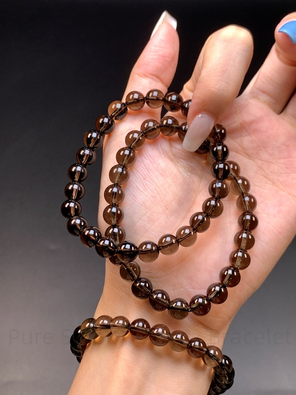 Pure Smoky Quartz Bracelet - Grounding & Protection Crystal | Handmade for Stability, Focus & Emotional Balance