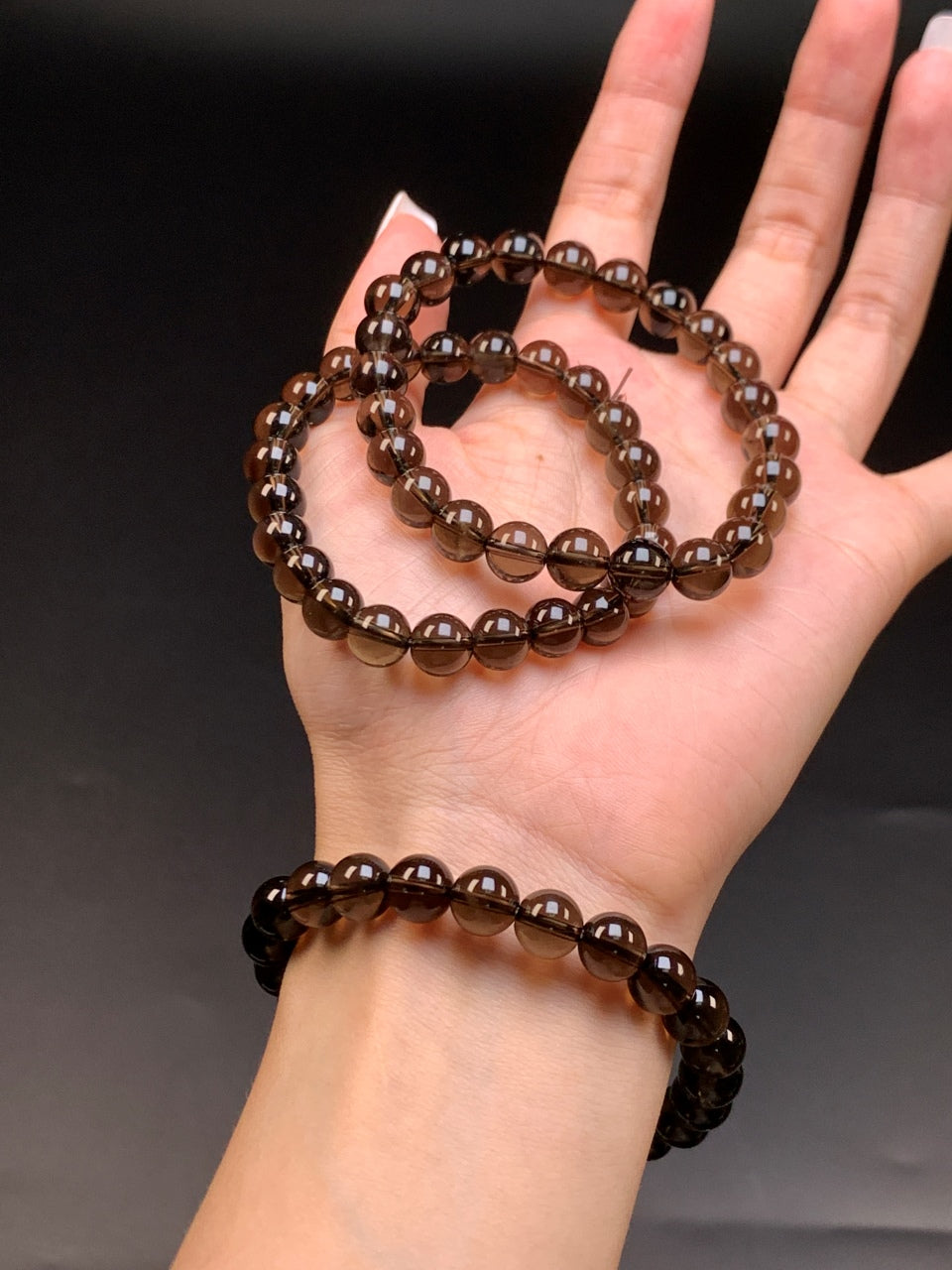 Pure Smoky Quartz Bracelet - Grounding & Protection Crystal | Handmade for Stability, Focus & Emotional Balance