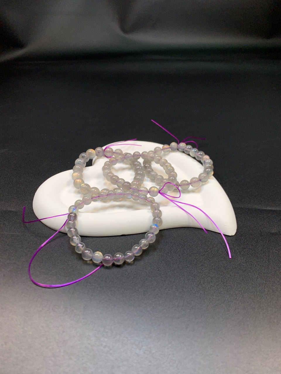 Purple Moonstone Bracelet - Natural Gemstone for Spiritual Clarity & Emotional Balance