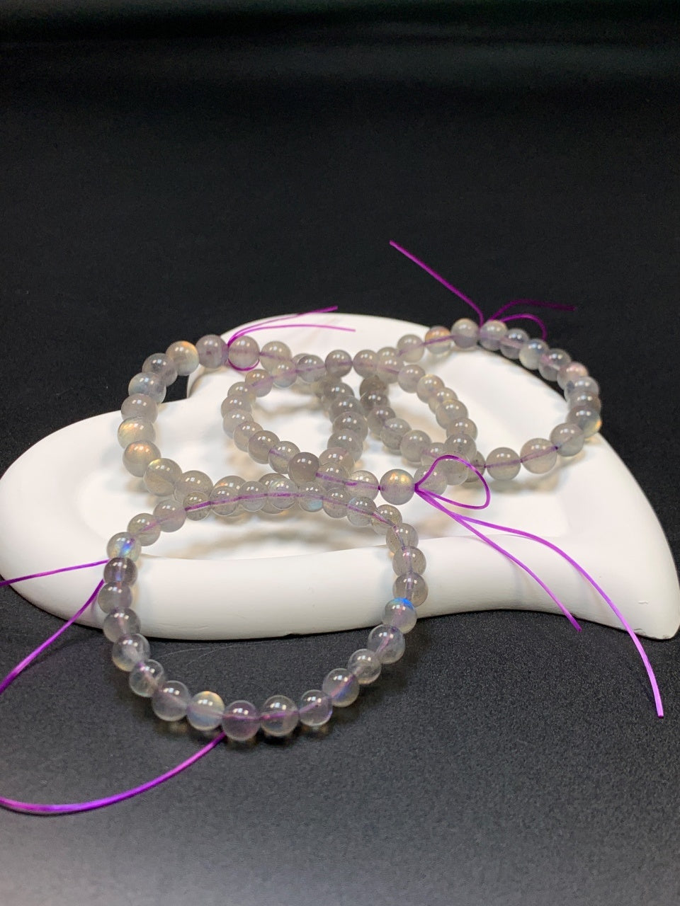 Purple Moonstone Bracelet - Natural Gemstone for Spiritual Clarity & Emotional Balance