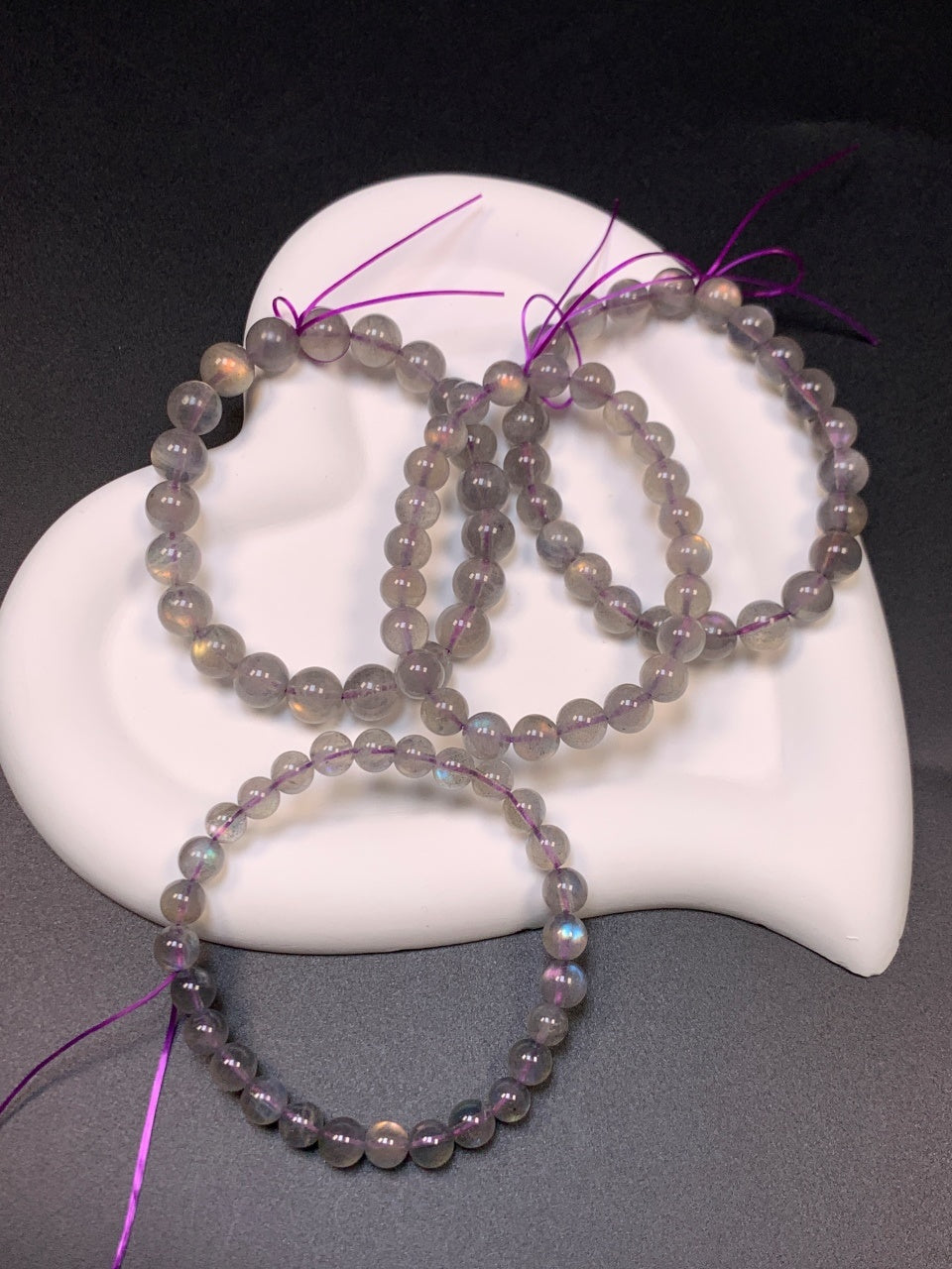 Purple Moonstone Bracelet - Natural Gemstone for Spiritual Clarity & Emotional Balance