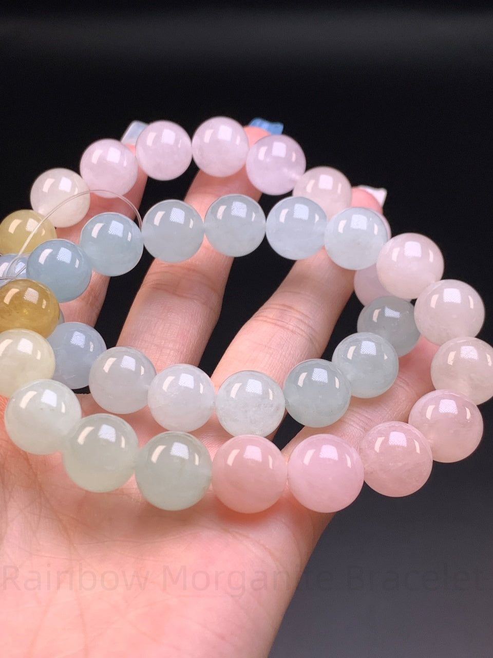 Rainbow Morganite Bracelet - Love & Harmony Crystal Jewelry | Handmade for Romance, Self-Care & Emotional Balance