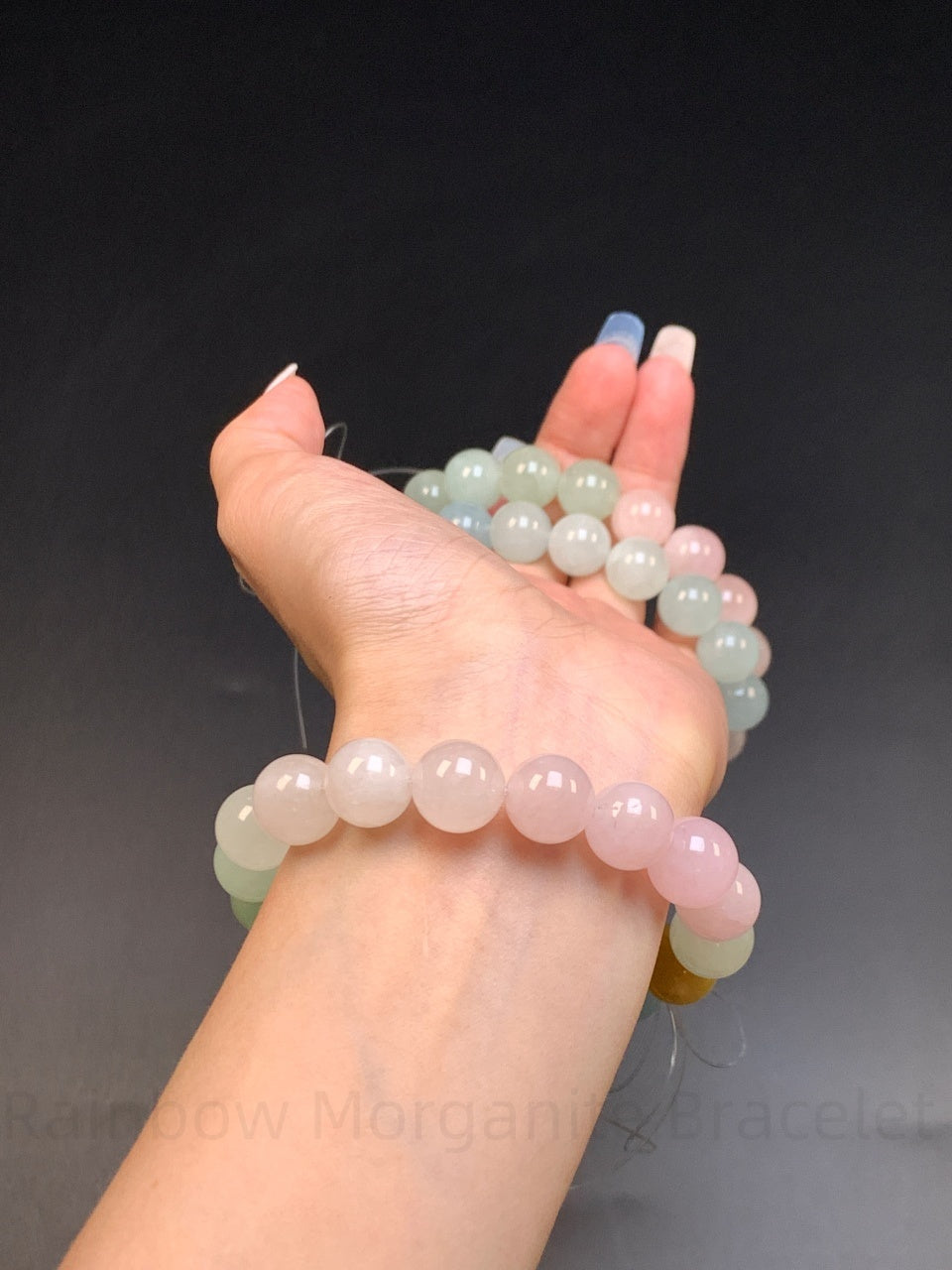 Rainbow Morganite Bracelet - Love & Harmony Crystal Jewelry | Handmade for Romance, Self-Care & Emotional Balance