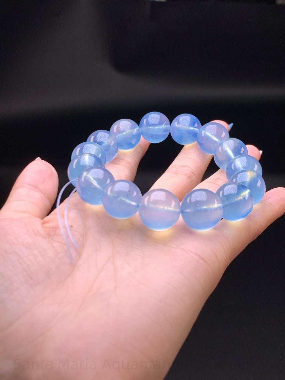 Santa Maria Aquamarine Bracelet - Sailor's Talisman for Communication & Courage | Handmade Crystal Jewelry for Confidence & Calm