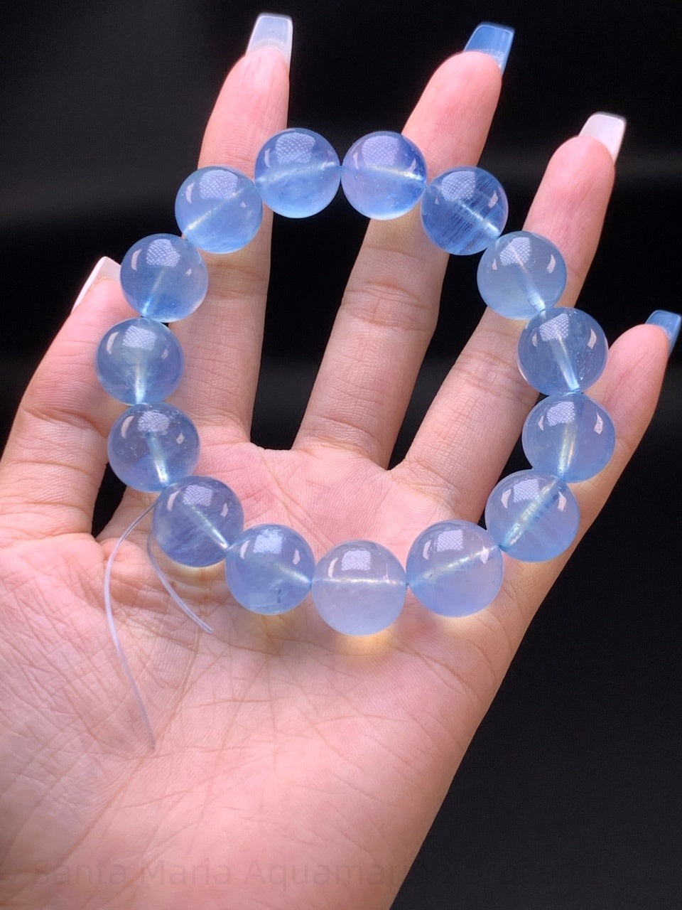 Santa Maria Aquamarine Bracelet - Sailor's Talisman for Communication & Courage | Handmade Crystal Jewelry for Confidence & Calm