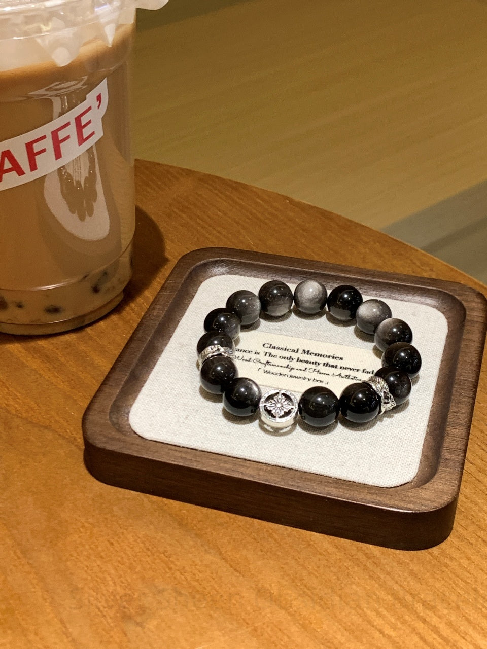 Silver Sheen Obsidian Bracelet for Protection, Wealth & Positive Energy - Spiritual Armor Jewelry with Healing Stones