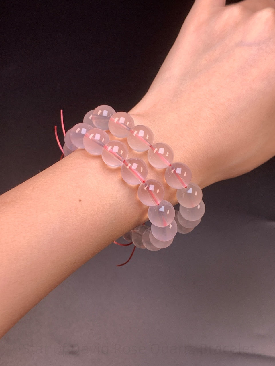 Star of David Rose Quartz Bracelet - Sacred Geometry Love Crystal | Handmade Hexagram Jewelry for Heart Healing & Divine Feminine Energy