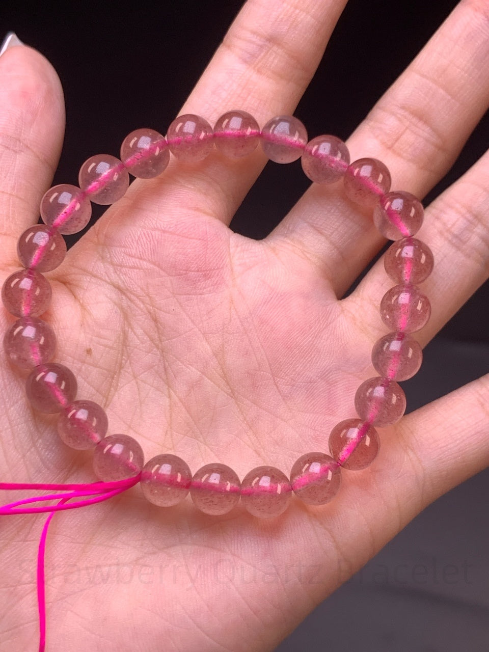 Strawberry Quartz Bracelet - Love & Social Harmony Crystal | Handmade for Confidence, Relationships & Positive Energy