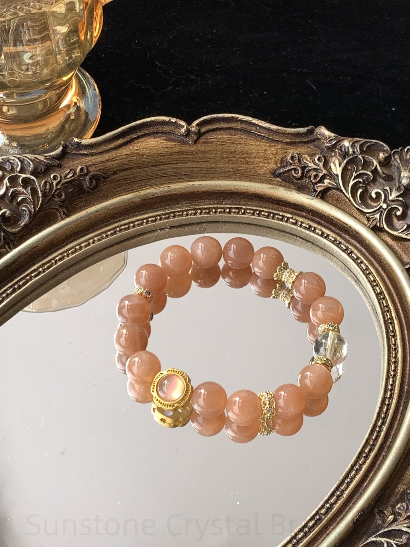 Sunstone Crystal Bracelet for Positive Energy & Prosperity - Solar Charged Gemstone Jewelry for Confidence, Courage and Good Fortune